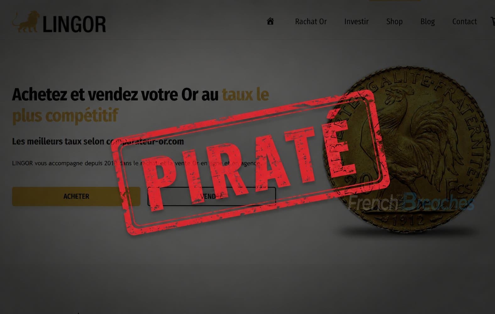 Lingor piraté : les données d'achat d'or de ses clients exposées, l'entreprise refuse de payer la rançon