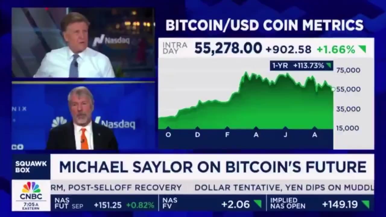 Michael Saylor prédit un Bitcoin à 13 millions de dollars d'ici 21 ans, soit 7% du capital mondial